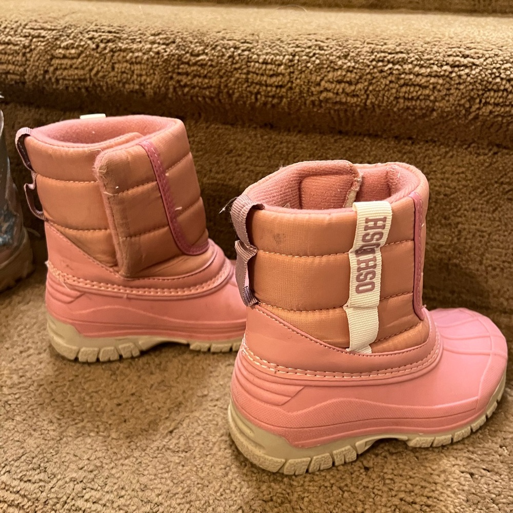 OshKosh B'gosh Little Girls Splash Boots Pink Kids Snow Waterproof Size 7 - Picture 6 of 7